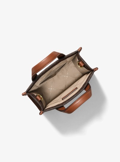 Gigi Extra-Small Signature Logo Crossbody Bag in BROWN/LUGGAGE | Michael Kors