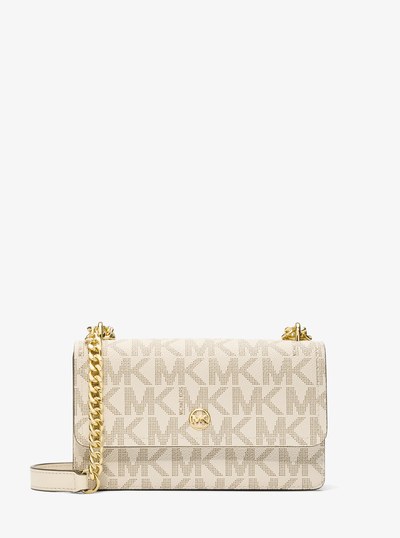 Abbott Small Signature Logo Shoulder Bag in LT CRM MULTI | Michael Kors