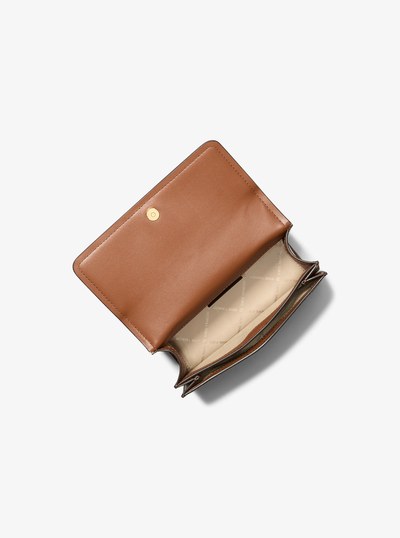 Abbott Small Signature Logo Shoulder Bag in BROWN/LUGGAGE | Michael Kors