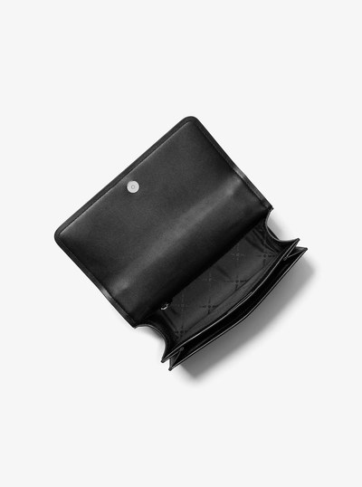 Abbott Medium Signature Logo Shoulder Bag in BLACK | Michael Kors
