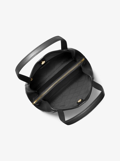 Rosemary Large Pebbled Leather Shoulder Bag in BLACK | Michael Kors