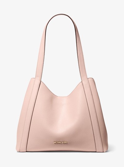 Rosemary Large Pebbled Leather Shoulder Bag in SOFT PINK | Michael Kors