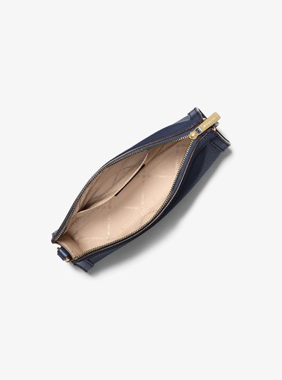Jet Set Medium Pebbled Leather Crossbody Bag in NAVY | Michael Kors
