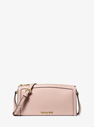 Jet Set Medium Pebbled Leather Crossbody Bag in SOFT PINK | Michael Kors