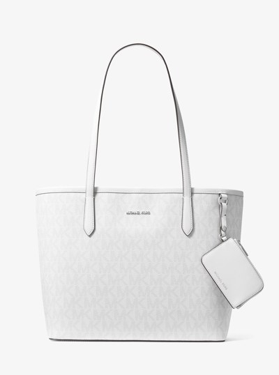 Jet Set Large Signature Logo Tote Bag in OPT/ALLUM | Michael Kors