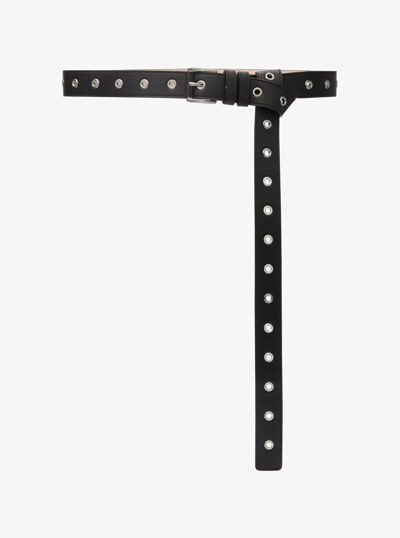 Colby Grommeted Leather Belt in BLACK | Michael Kors