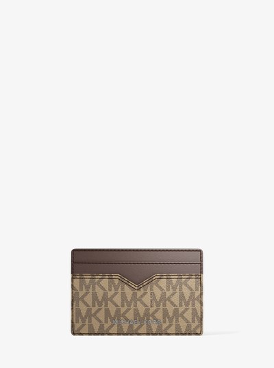 Hudson Logo Card Case in HUSK | Michael Kors