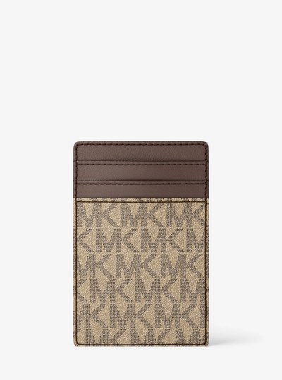 Hudson Logo Card Case in HUSK | Michael Kors