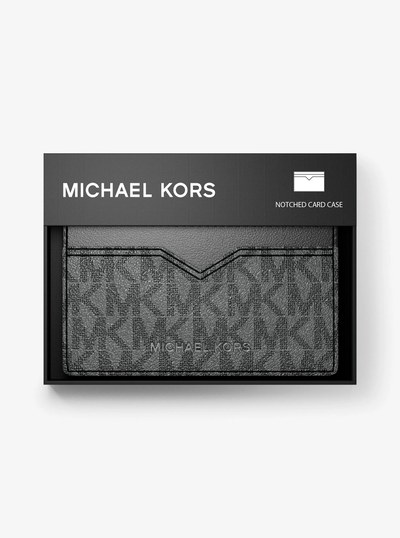 Hudson Logo Card Case in STORM | Michael Kors