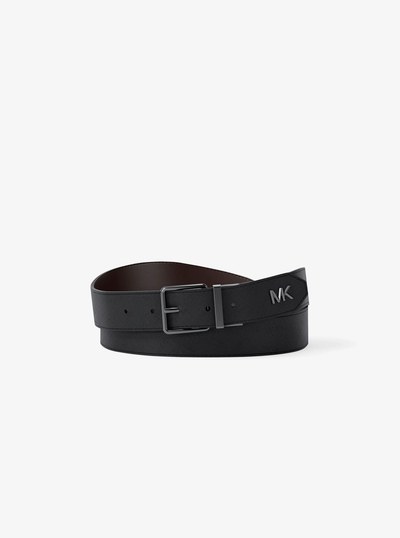 Leather Belt in BLACK | Michael Kors