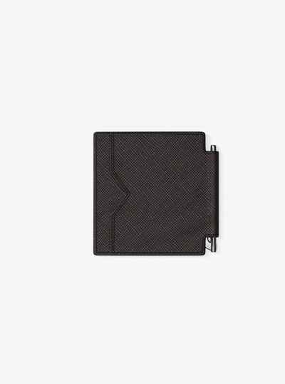 Edison Scratch-Resistant Leather Card Case with Money Clip in CHOCOLATE | Michael Kors