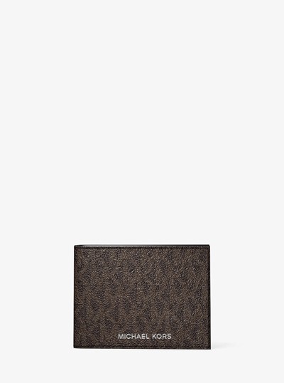 Harrison Logo Billfold Wallet With Passcase in BROWN/LUGGAGE | Michael Kors