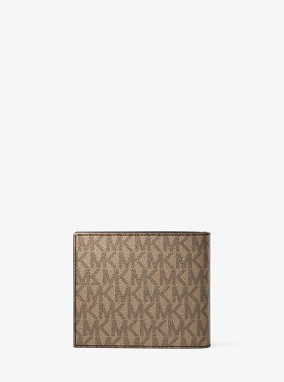 Harrison Logo Billfold Wallet With Passcase in HUSK | Michael Kors