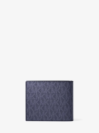 Harrison Logo Billfold Wallet With Passcase in DRESS BLUES | Michael Kors