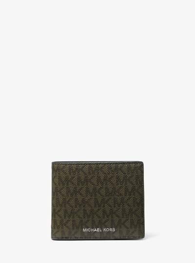 Greyson Logo Billfold Wallet With Coin Pocket in OLIVE | Michael Kors
