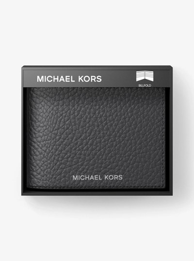 Hudson Pebbled Leather Slim Billfold Wallet