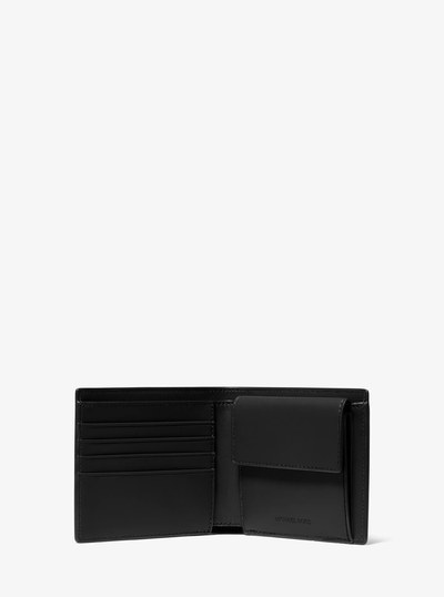 Hudson Pebbled Leather Billfold Wallet in BLACK | Michael Kors