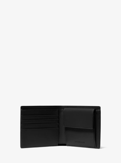Hudson Pebbled Leather Billfold Wallet in LUGGAGE | Michael Kors