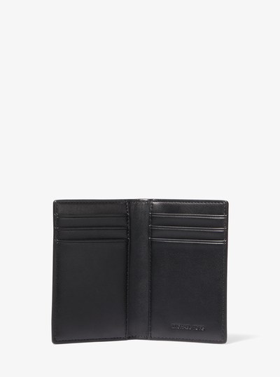 Mason Logo Bi-Fold Card Case in BROWN/BLACK | Michael Kors
