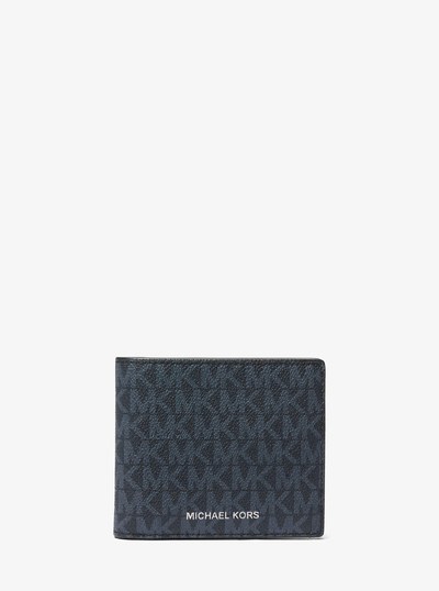 Hudson Signature Logo Billfold Wallet in ADMRL/PLBLUE | Michael Kors