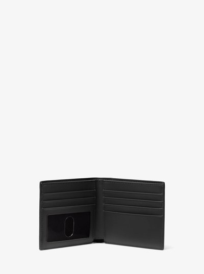 Hudson Pebbled Leather Billfold Wallet in BLACK | Michael Kors