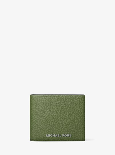 Hudson Pebbled Leather Billfold Wallet in EVERGREEN | Michael Kors