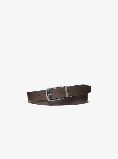 Reversible Leather Belt in BLACK | Michael Kors