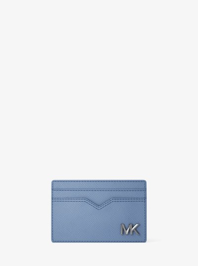 Edison Saffiano Leather Card Case in FRENCH BLUE | Michael Kors