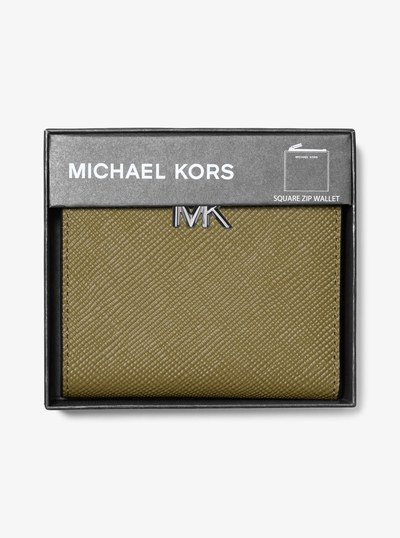 Edison Saffiano Leather Wallet in SAFARI GREEN | Michael Kors