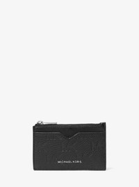 Hudson Logo Embossed Leather Card Case