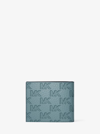 Hudson Logo Embossed Leather Billfold Wallet and Passcase in CHAMBRAY | Michael Kors