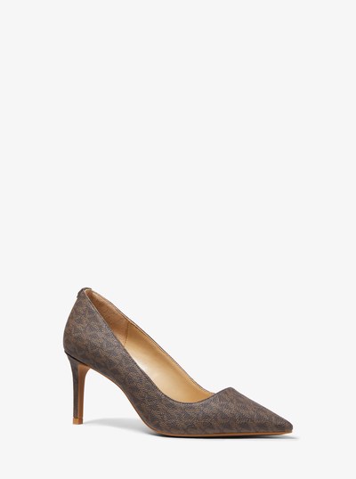 Alina Flex Logo Pump in BROWN | Michael Kors