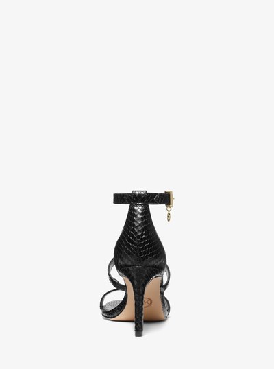 Koda Snake Embossed Leather Sandal