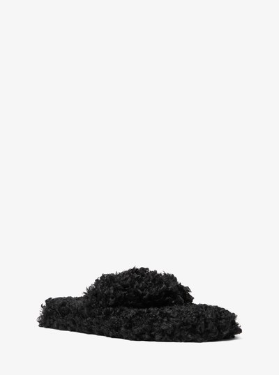 Alani Faux-Fur Flip Flop in BLACK | Michael Kors