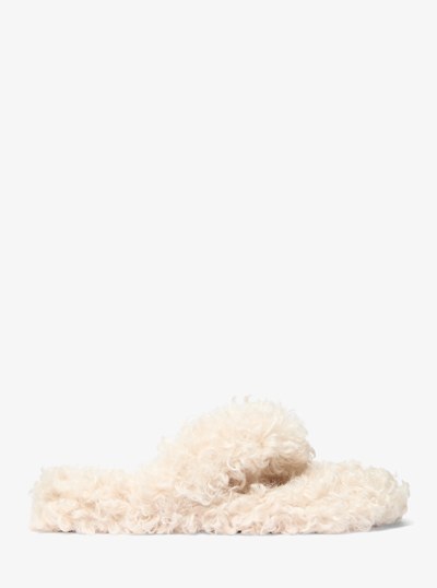 Alani Faux-Fur Flip Flop in NATURAL | Michael Kors