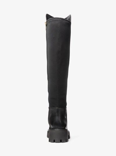 Asher Leather Lug Boot in BLACK | Michael Kors