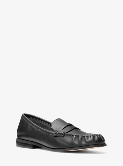 Carlson Leather Loafer in BLACK | Michael Kors
