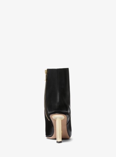 Halle Leather Ankle Boot in BLACK | Michael Kors