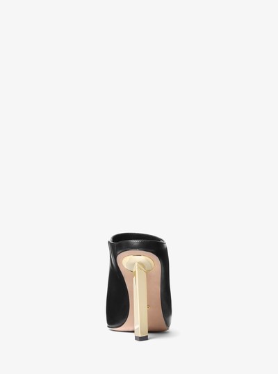 Halle Leather Mule Pump in BLACK | Michael Kors