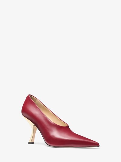 Luna Leather Pump in DEEP RED | Michael Kors