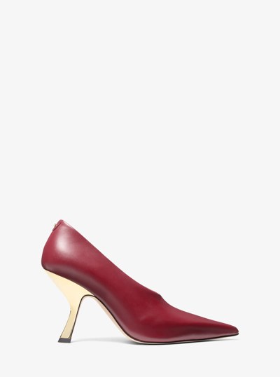 Luna Leather Pump in DEEP RED | Michael Kors