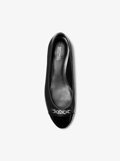 Rebecca Flex Leather Ballet Flat in BLACK | Michael Kors