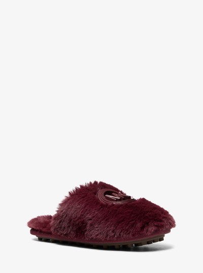 Ada Faux Fur Slipper in OXBLOOD | Michael Kors