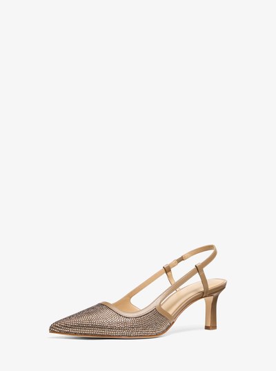 Alora Suede Slingback Pump in HUSK | Michael Kors