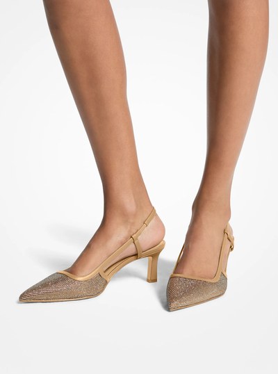 Alora Suede Slingback Pump in HUSK | Michael Kors