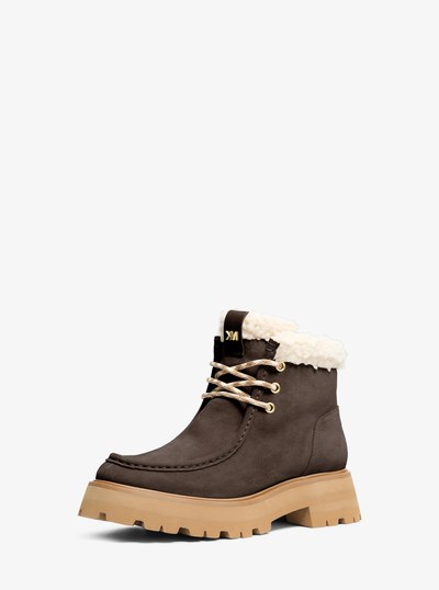 Cade Fleece-Lined Suede Ankle Boot in CHOCOLATE | Michael Kors