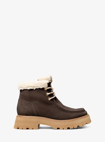 Cade Fleece-Lined Suede Ankle Boot in CHOCOLATE | Michael Kors