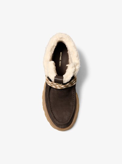 Cade Fleece-Lined Suede Ankle Boot in CHOCOLATE | Michael Kors