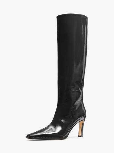 Darrah Patent Leather Boot in BLACK | Michael Kors