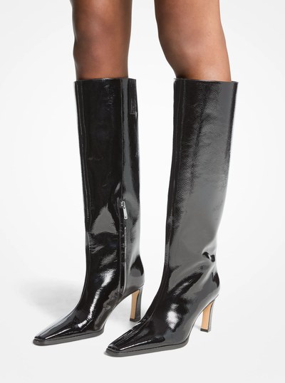 Darrah Patent Leather Boot in BLACK | Michael Kors